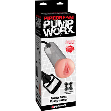 Pipedream Pump Worx Fanta Flesh Pussy Pump, Вакуумная помпа с мастурбатором
