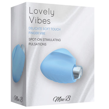 Mae B Soft Touch Finger Vibe, голубой, Вибратор для стимуляции эрогенных зон и другие товары Mae B с фото