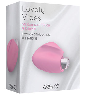 Mae B Soft Touch Finger Vibe, розовый, Вибратор для стимуляции эрогенных зон и другие товары Mae B с фото