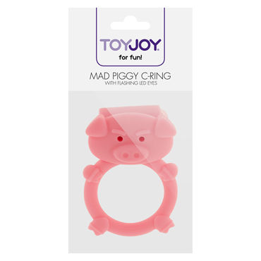 Toy Joy Mad Piggy C-ring - Виброкольцо в виде свиньи - купить в секс шопе