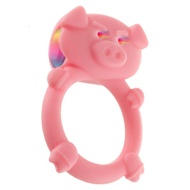 Toy Joy Mad Piggy C-ring, Виброкольцо в виде свиньи