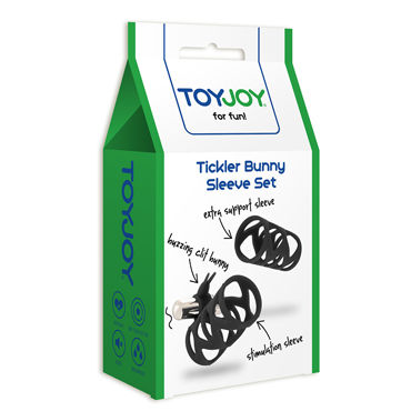 Toy Joy Tickler Bunny Sleeve Set, черный — фото 4