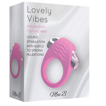 Mae B Stylish Soft Touch C-ring, розовое - Эрекционное кольцо с вибрацией - купить в секс шопе