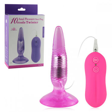 Howells Aphrodisia Anal Pleasure Butt Plug Twister, розовый, Анальный вибростимулятор