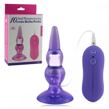 Howells Aphrodisia Anal Pleasure Butt Plug Bulbs Probe, фиолетовый, Анальный вибростимулятор