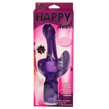 Baile Happy Angel, фиолетовый - Хай-Тек вибратор с анальным отростком - купить в секс шопе