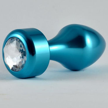 Love Toys Aluminium Blue Diamond, Анальная пробка с кристаллом