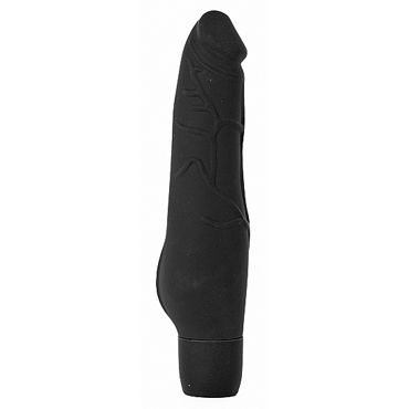 Shots Toys Silicone Penis, черный, Вибратор реалистичной формы