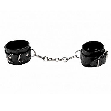 Ouch Leather Cuffs, черные, Кожаные наручники