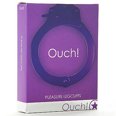 Ouch Pleasure Leg cuffs, фиолетовые - фото, отзывы