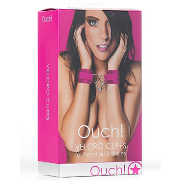Ouch Velcro Cuffs, розовые - фото, отзывы