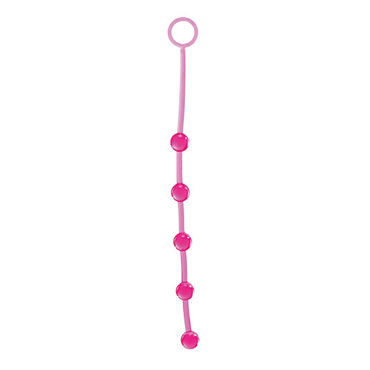 Toyz4lovers Jammy Jelly Anal 5 Beads, розовая, Анальная цепочка