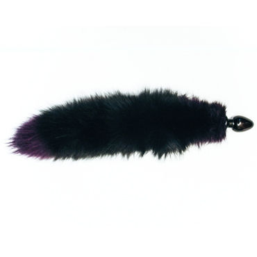 Wild Lust анальная пробка 6 см, черно-фиолетовая, С лисьим хвостом