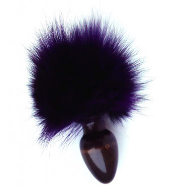 Wild Lust Анальная пробка 4 см, черно-фиолетовая, С заячьим хвостом