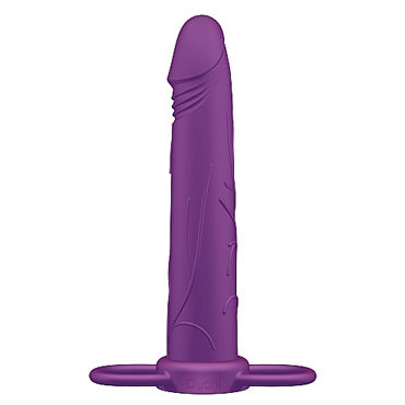 Ouch! Realistic Treasure, фиолетовая, Насадка на пенис для двойного проникновения
