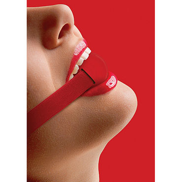 Ouch! Elastic Ball Gag, красный — фото 1