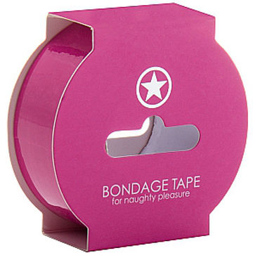 Ouch! Non Sticky Bondage Tape, розовая, Лента для бандажа