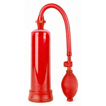 Shots Toys Bubble Power Pump, красная, Вакуумная помпа с пузырчатой поверхностью