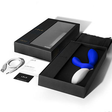 Lelo Loki Wave, синий - Перезаряжаемый стимулятор простаты с подвижной головкой и стимуляцией промежности - купить в секс шопе