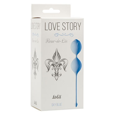 Lola Toys Love Story Fleur-de-Lis, голубые - Вагинальные шарики увеличенного размера - купить в секс шопе