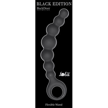 Lola Toys Back Door Flexible Wand, черная - Гибкая анальная цепочка - купить в секс шопе