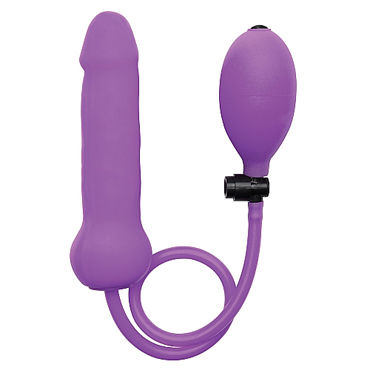 Ouch! Inflatable Silicone Dong, фиолетовый, Расширяющийся анальный фаллоимитатор