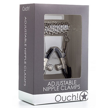 Ouch! Adjustable Nipple Clamps, серебристые - фото, отзывы