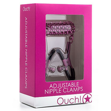 Ouch! Adjustable Nipple Clamps, розовые - фото, отзывы
