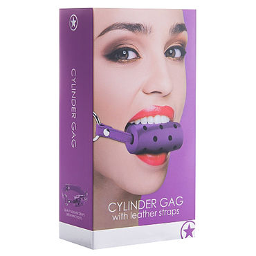 Ouch! Cylinder Gag, фиолетовый - Кляп в форме цилиндра - купить в секс шопе