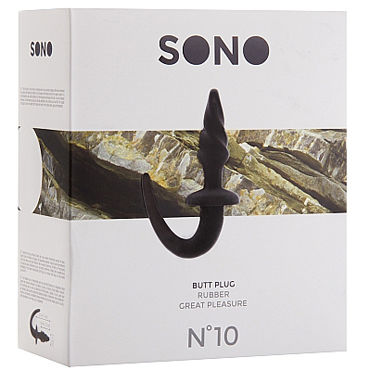 Shots Toys Sono Butt Plug №10, черная - фото, отзывы