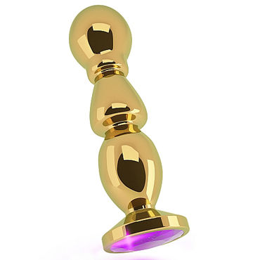 Shots toys Rich Gold Plug Purple Sapphire R2, Анальная пробка со стразом