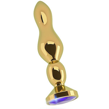 Shots toys Rich Gold Plug Purple Sapphire R4, Анальная пробка со стразом
