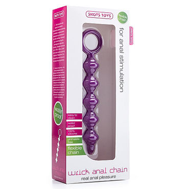 Shots Toys Wrick Anal Chain, фиолетовая - фото, отзывы