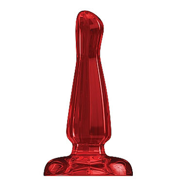 Shots Toys Bottom Line Buttplug Acrylic Model 3, 10 см красная, Анальная пробка