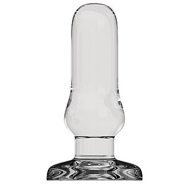 Shots Toys Bottom Line Buttplug Glass Model 4, прозрачная, Стеклянная анальная пробка