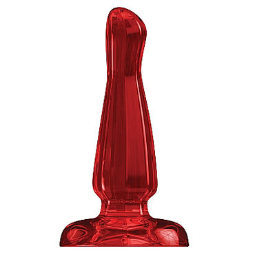 Shots Toys Bottom Line Buttplug Acrylic Model 3, 13 см красная, Анальная пробка