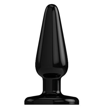 Shots Toys Bottom Line Buttplug Model 1, черная, Анальная пробка