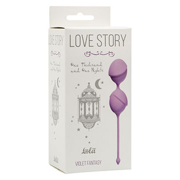 Lola Toys Love Story One Thousand and One Nights, фиолетовые - Тяжелые вагинальные шарики на сцепке - купить в секс шопе