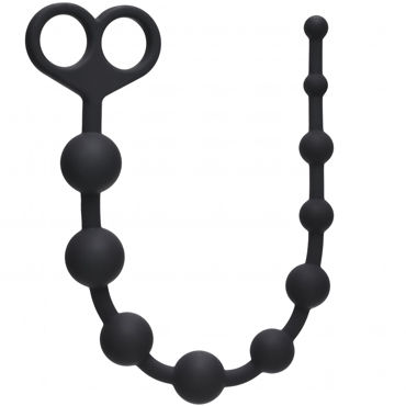 Lola Toys Orgasm Beads, черная, Анальная цепочка с рукоятью