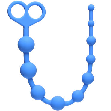 Lola Toys Orgasm Beads, синяя, Анальная цепочка с рукоятью