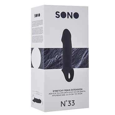 Shots Toys Sono Stretchy Penis Extension №33, черная - Насадка на пенис - купить в секс шопе