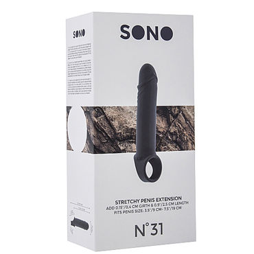 Shots Toys Sono Stretchy Penis Extension №31, серая - Насадка на пенис - купить в секс шопе