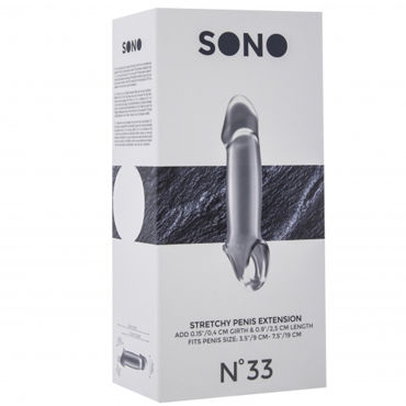 Shots Toys Sono Stretchy Penis Extension №33, прозрачная - Насадка на пенис - купить в секс шопе