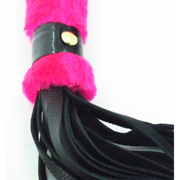BDSM Арсенал Плеть с розовым мехом - фото, отзывы