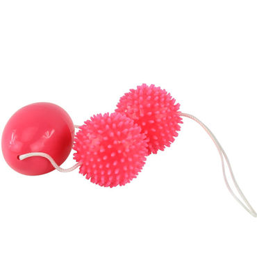 Baile Sexual Balls, розовые - Анальные шарики с шипиками - купить в секс шопе