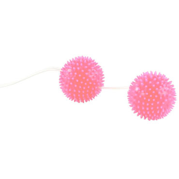 Baile Eggs & Bullets, розовые, Анальные шарики с шипиками