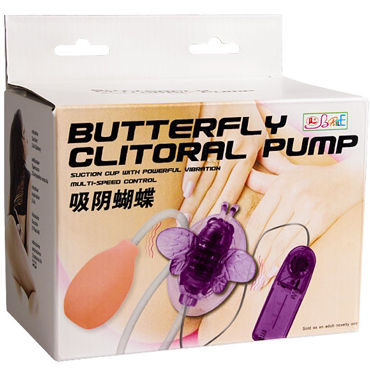 Baile Butterfly Clitoral Pump, фиолетовая, Вакуумная помпа с вибрацией