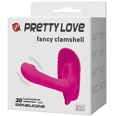 Baile Pretty Love Fancy Clamshell, розовый, Вибратор - вкладыш