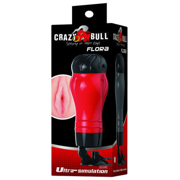 Baile Crazy Bull Flora Мастурбатор-ротик, красный - фото, отзывы