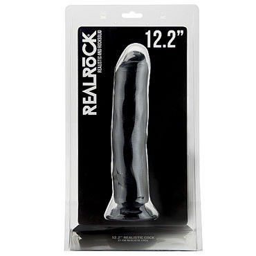 Shots Toys Realrock Realistic Cock 31 см, черный - фото, отзывы